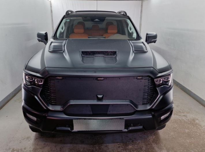 Зимняя заглушка радиатора на стяжке низ для Foton Tunland V9 I