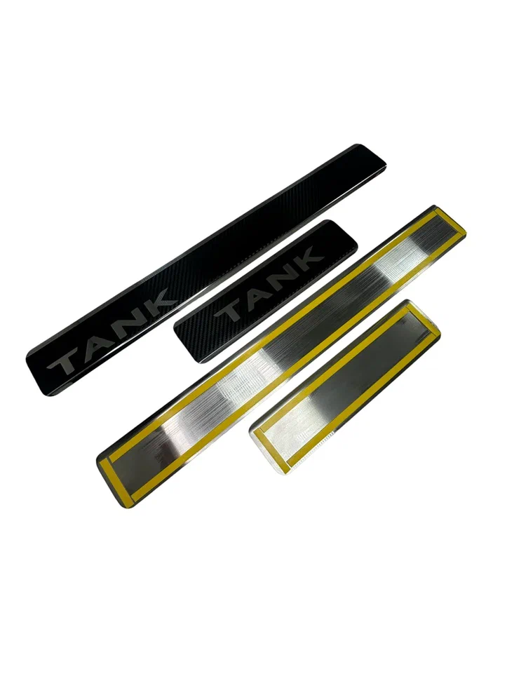 Накладки на пороги нержавеющая сталь под карбон 4шт. для TANK 300