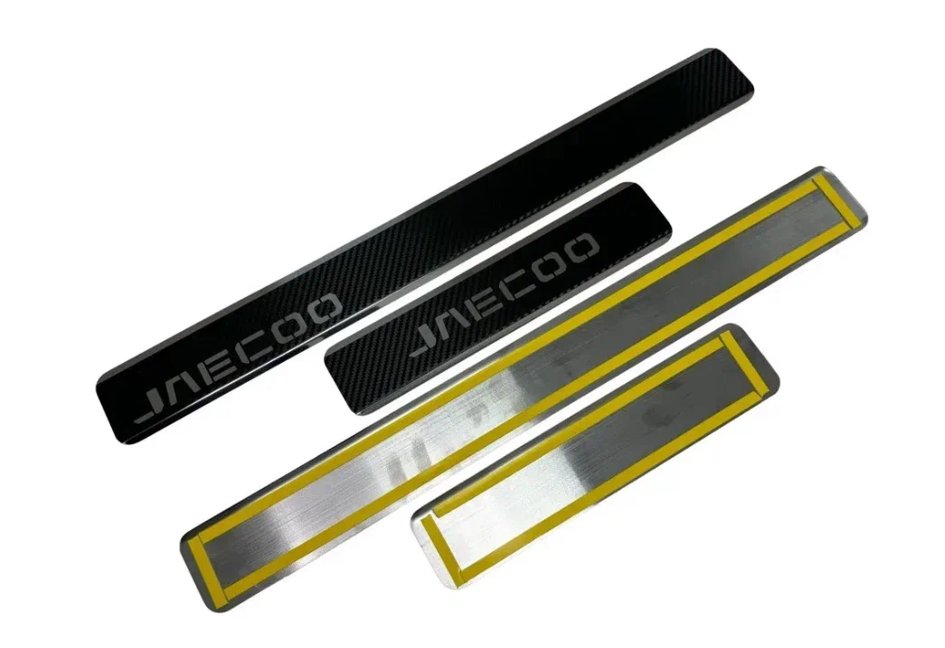 Накладки на пороги нержавеющая сталь под карбон 4шт. для Jaecoo J7