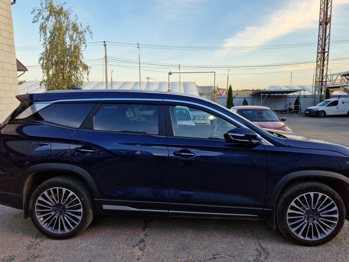 Дефлекторы окон 2D с хром накладками 6 шт. для Soueast S09 I