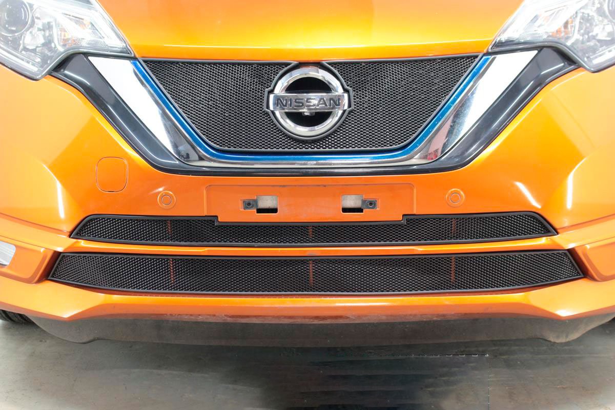 Защитная сетка радиатора низ для Nissan Note II Рестайлинг