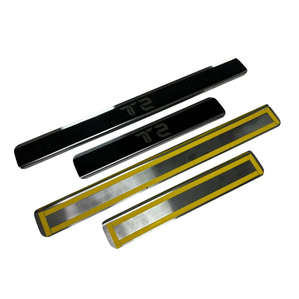 Накладки на пороги нержавеющая сталь под карбон 4шт. для Jetour T2