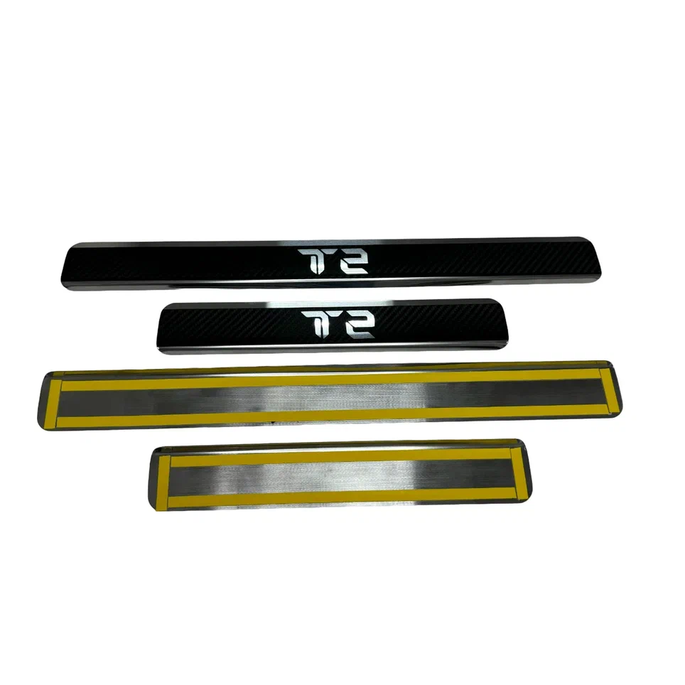 Накладки на пороги нержавеющая сталь под карбон 4шт. для Jetour T2