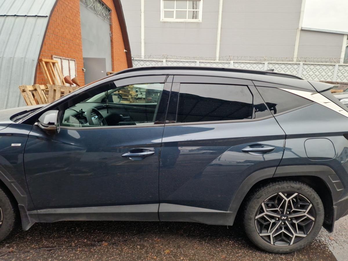 Дефлекторы окон 2D 6 шт. (короткая база) для Hyundai Tucson IV Рестайлинг