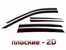 Дефлекторы окон 2D с хром накладками 6 шт. для Genesis GV80 I