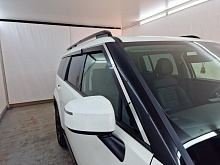 Дефлекторы окон 2D с хром накладками 6 шт. (под наклоном) для Hyundai Santa Fe V (MX5)