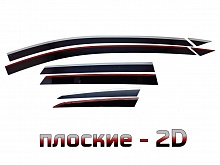Дефлекторы окон 2D с хром накладками 8 шт. для SEAT Leon III