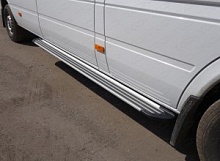 Порог алюминиевый 2220 мм "Slim Line Silver" для Mercedes-Benz Sprinter Classic (W909) I