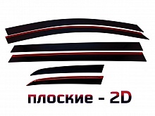 Дефлекторы окон 2D 6 шт. под наклоном для Chery Tiggo 8 I Рестайлинг