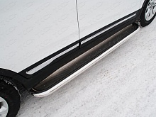 Пороги с площадкой (нерж. лист) 60,3 мм для Chery Tiggo 5 I