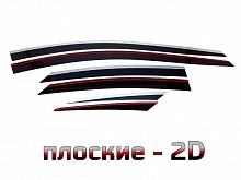 Дефлекторы окон 2D с хром накладками 6 шт. для Hyundai i40 I Рестайлинг