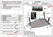 Защита топливного бака для Chery Tiggo 4 I