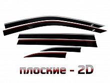 Дефлекторы окон 2D с хром накладками 6 шт. для Toyota Highlander III (U50)
