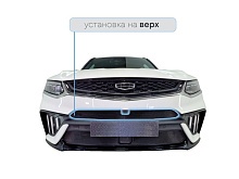 Защитная сетка радиатора верх, с камерой для Geely Tugella I Рест