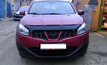 Дефлектор капота темный для Nissan Qashqai+2 I Рестайлинг